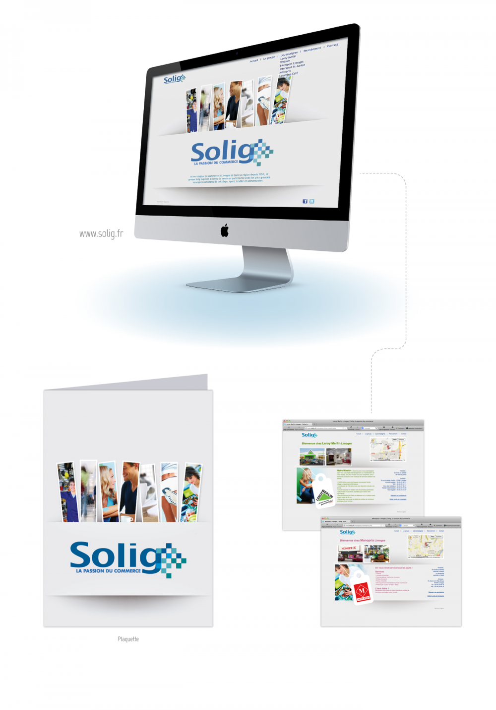 En 2010, le design du site internet SOLIG a été créé en cohérence avec les documents de communication.
